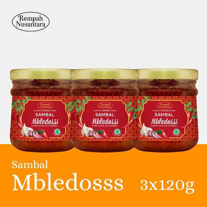 

Big Sale REMPAH NUSANTARA SAMBAL MBLEDOSSS 3 BOTOL JAR X 120GR Diskon