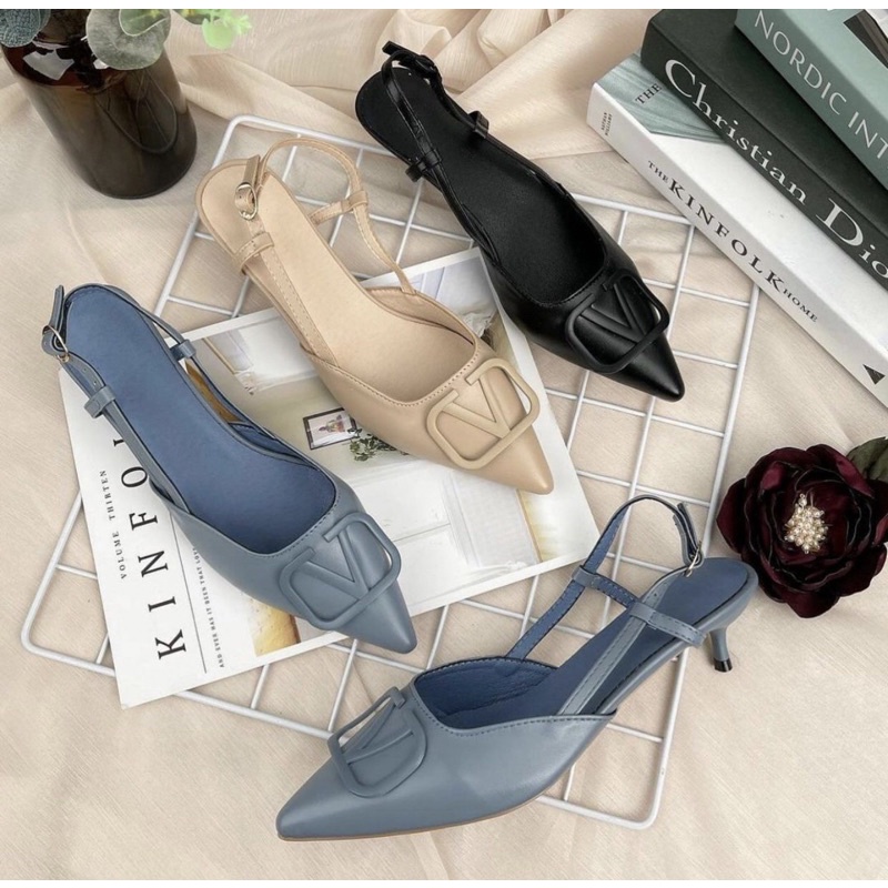 heels H605(8cm) R603 ((5cm)sendal sepatu wanita import realpict