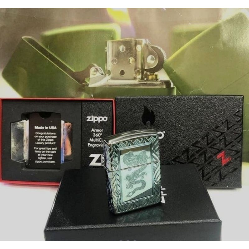 Original Zippo 49054 Armor Elegant Dragon 4 Sides