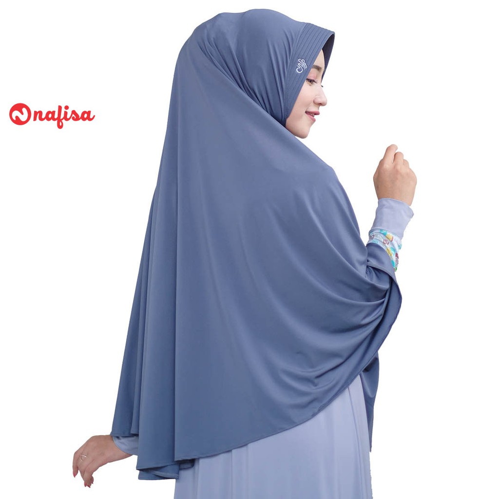 Jilbab Instan Bergo Nafisa Fariha - Hijab Syari Casual Khimar Pet Kecil Kerudung Jumbo Instan Sayri