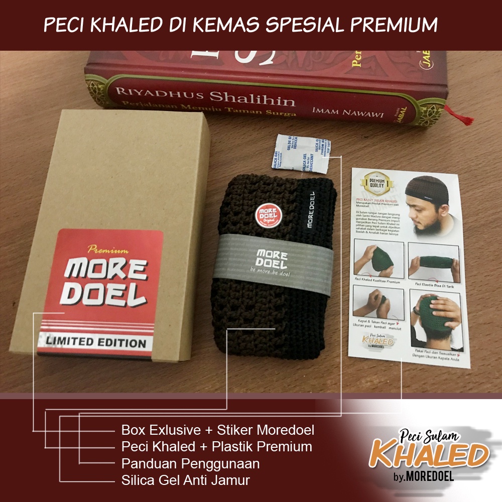 MOREDOEL -  Kopiah Peci Rajut Sulam Khaled by Moredoel