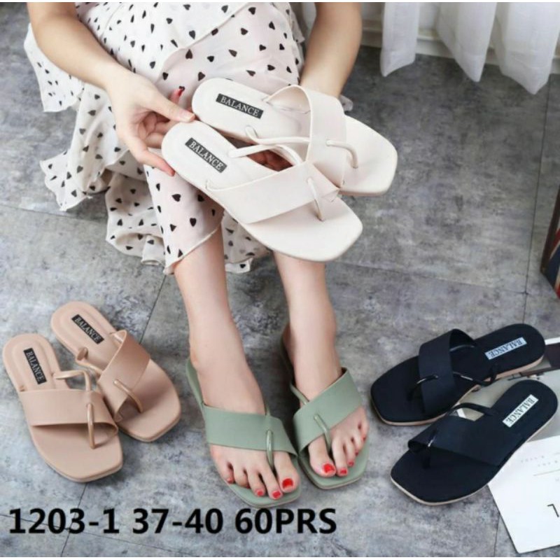 Ready Sandal Jepit  Flat Polos 1203-1 Import Balance