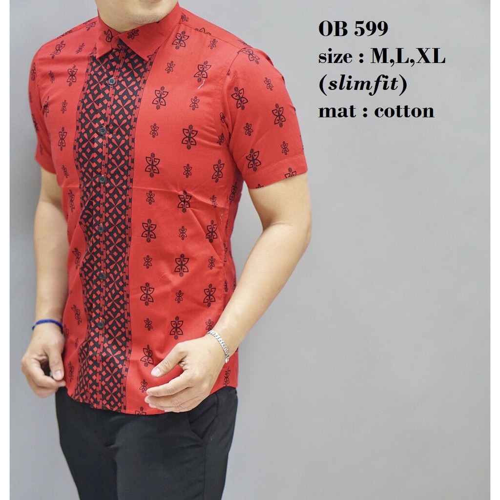 Baju Batik Pria Kemeja Batik Model Terbaru Hem Modern Pria Baju