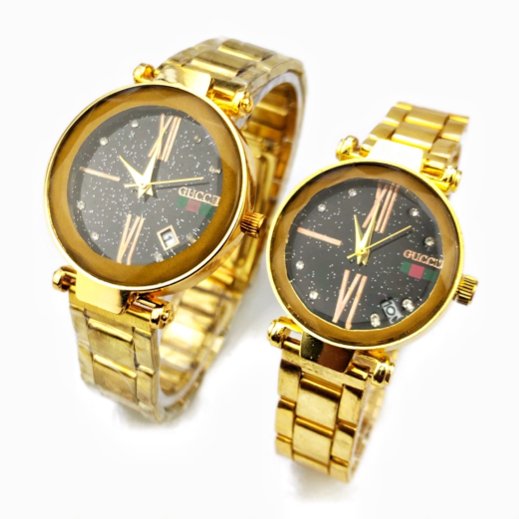 COD✅Jam Tangan Couple Strap Rantai Tangal Fashion Watch Analog Wanita Pria Impot Murah W06 W96 W108