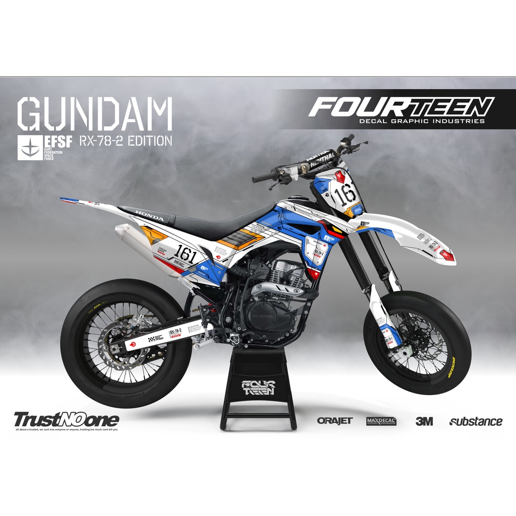 DECAL CRF 150 GUNDAM EDITION - stiker dekal crf gundam full body