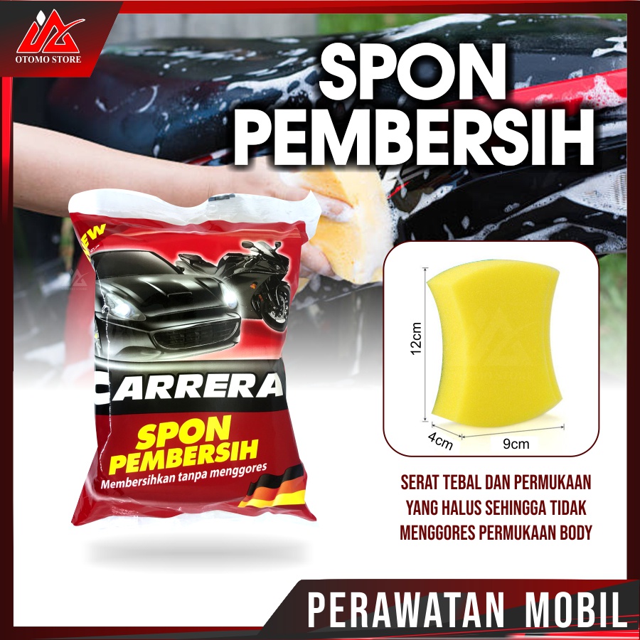 Spons Busa Cuci Motor Spon Cuci Motor Mobil Busa Spon Foam Carrera Spon Pembersih 12cm x 4 cm x 9cm Spons Cuci Mobil Sponge Cuci Motor Mobil Busa Cuci Sponge Tebal Besar