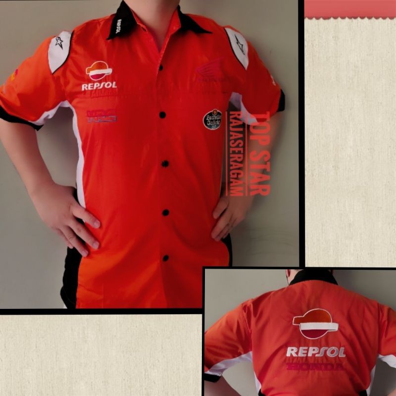 Baju Seragam Otomotif Honda, Baju Komunitas Moto GP, Kemeja Bordir F1