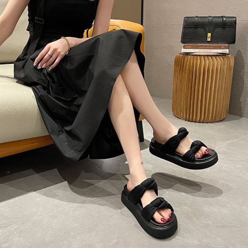 DDS9075 Sandal Slop Wanita Fashion Import 2B Korean Sandal Ready Jakarta Bisa COD (With Box)