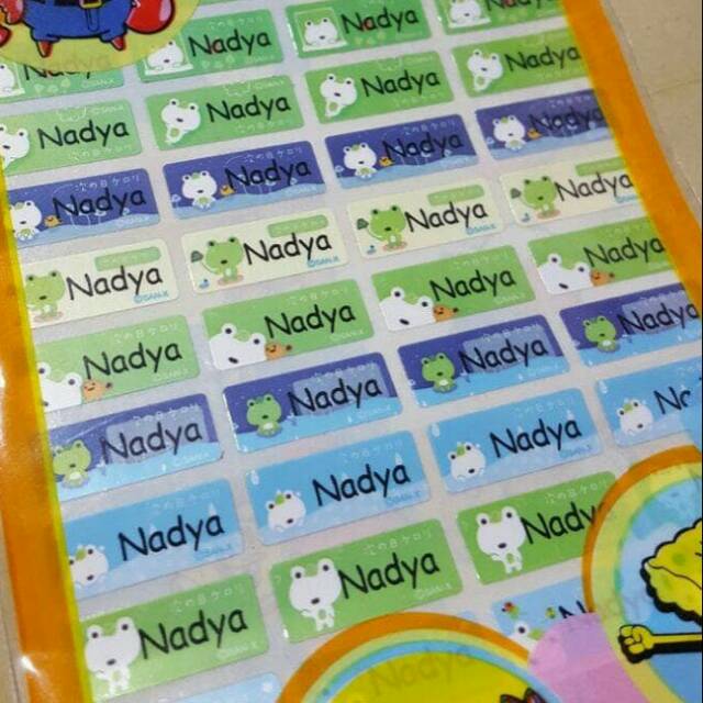 

Label nama Paket sticker waterproof size S Tom Frog