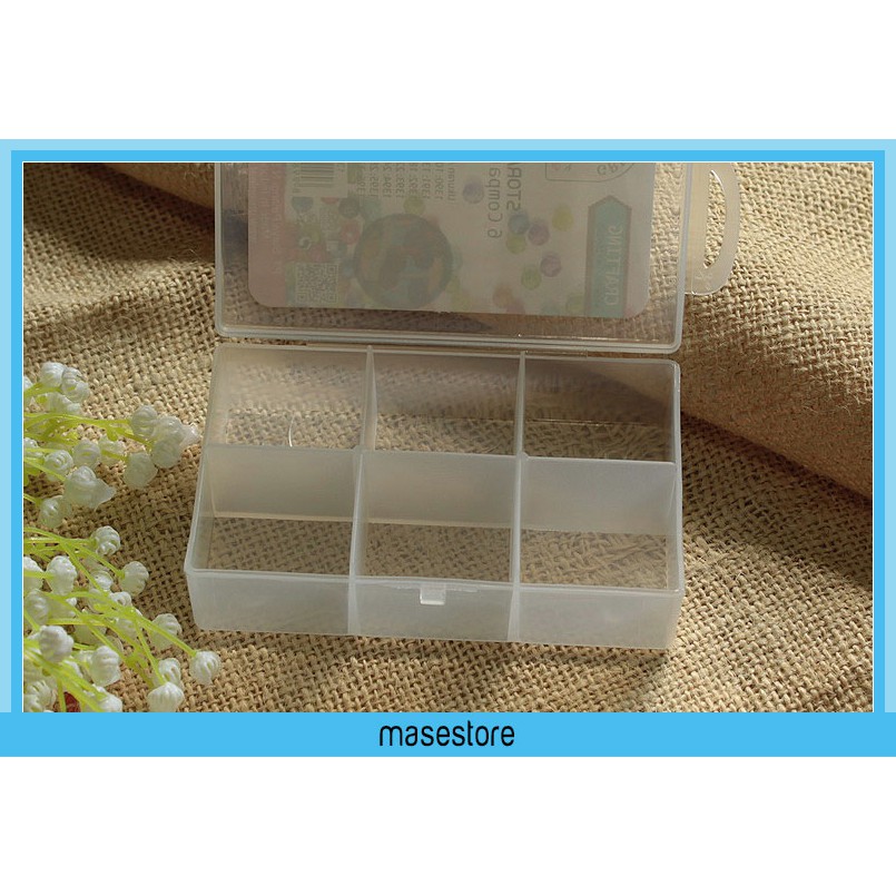 

1 Buah Compartment Box 6 Sekat 7 x 11,5 cm BX-08 Masestore Craft