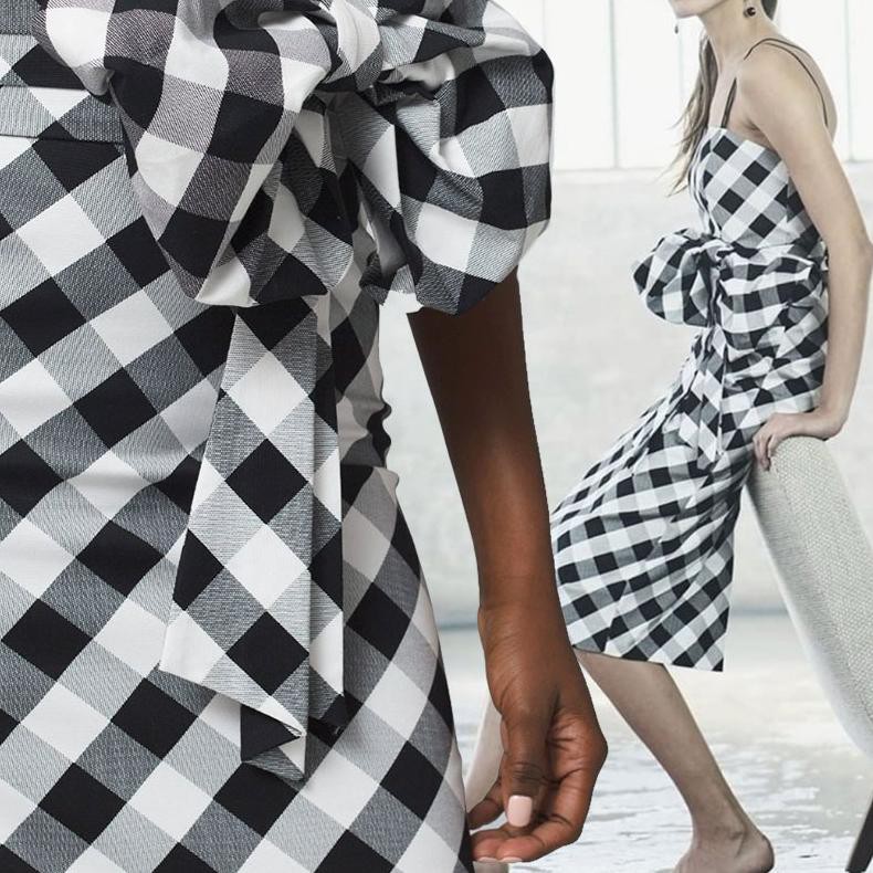 ♪ WHBM Silk Shirt dress & Gingham ➩