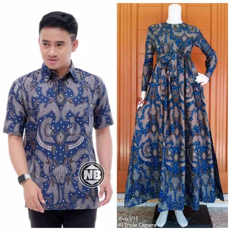 Batik Couple_maora Sania Ruffle Batik Couple Ori Ndoro Jowi Dnt Garansi