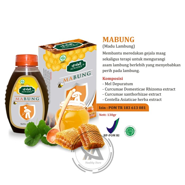 

MABUNG Madu Lambung Alwadey / Madu asam lambung / Madu maag / Madu Kesehatan / Madu 130gr #YA04