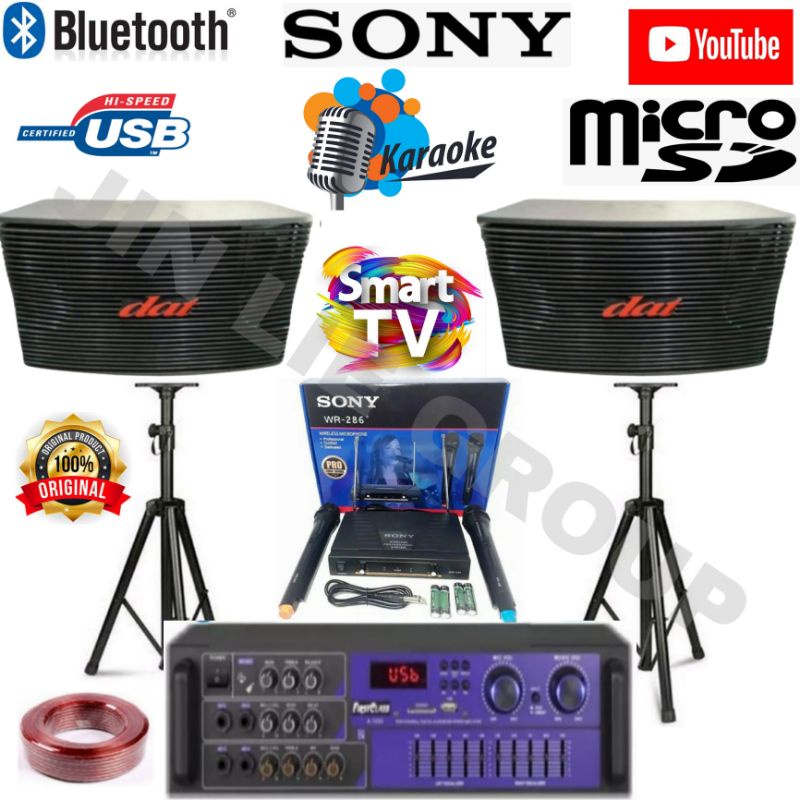 GROSIR PAKET SOUND KARAOKE DAT 10 INCH BLUETOOTH 1650