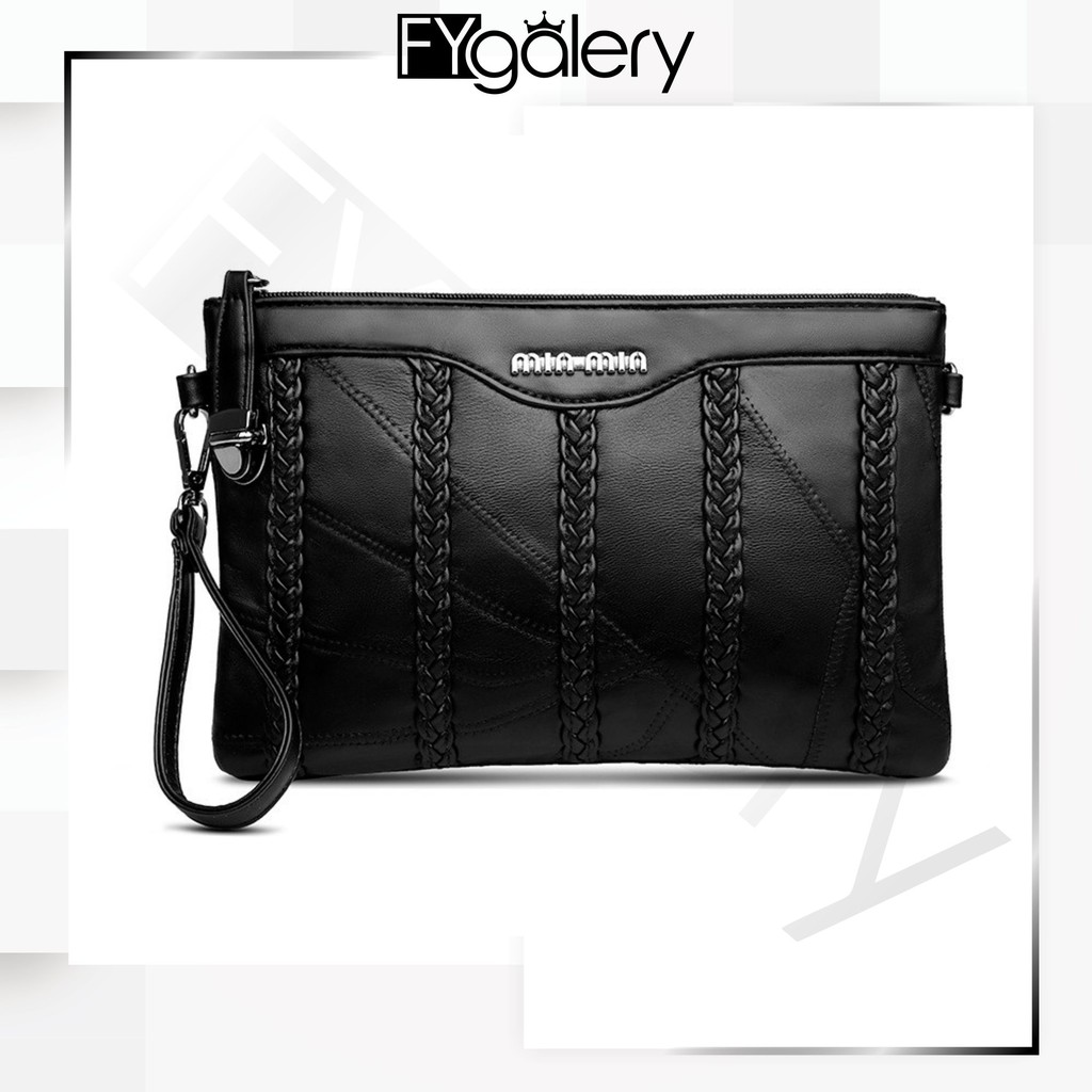 monochrome clutch bag