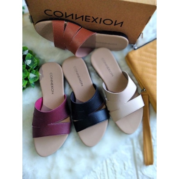 Sandal flet wanita conxon.SLK/Slop kekinian/neva terlaris