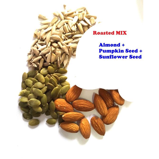 

600gr Roasted 200g Almond + 200g Pumpkin Seed + 200g Sunflower Seed