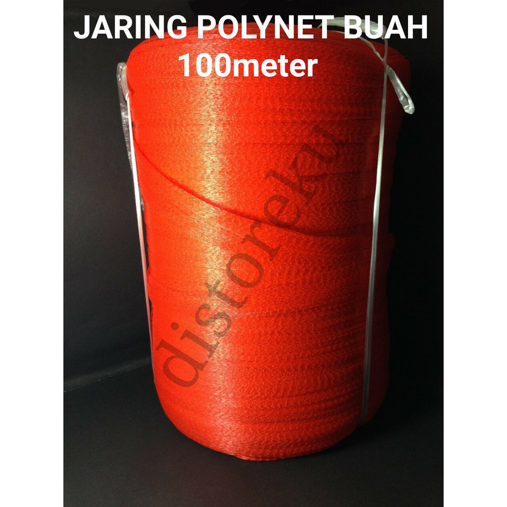 isi 100meter JARING BUAH MERAH serbaguna polynet mainan anak