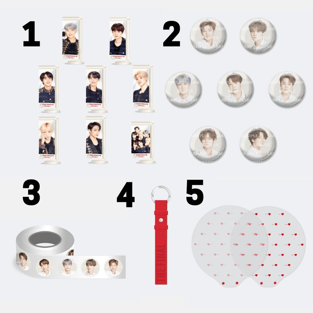[DP PO] BTS SPEAK YOURSELF(SYS) FINAL - MINI FLAG/CAN BADGE/ROLL STICKER/KEYRING/IMAGE PICKET COVER