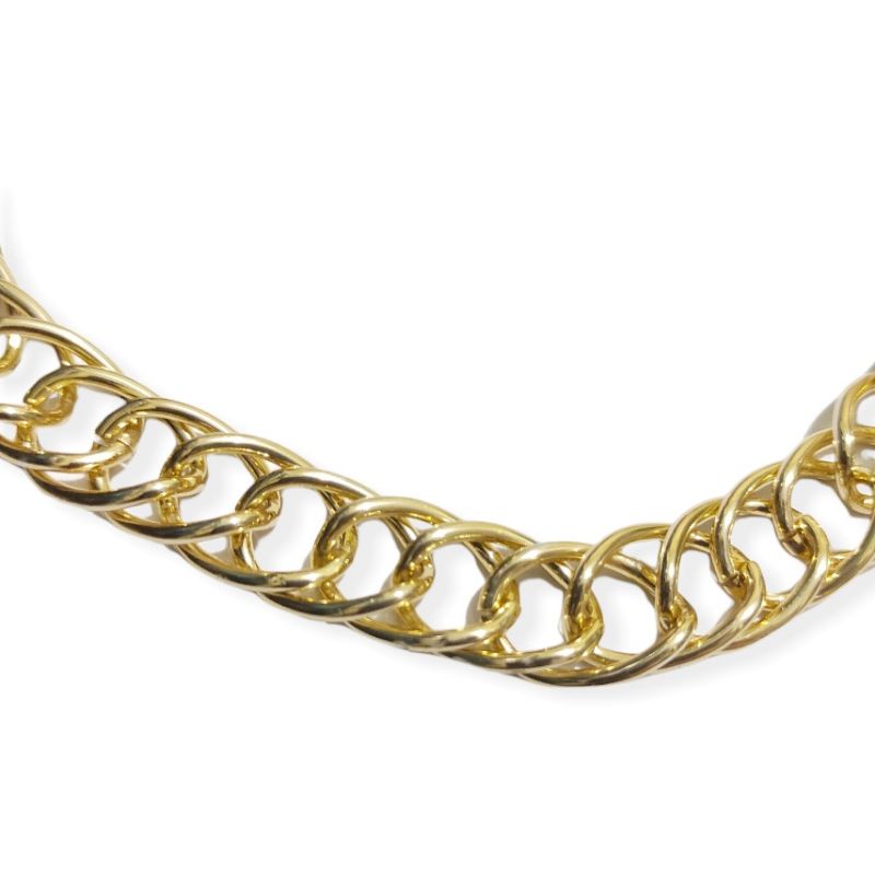 Kalung Choker Rantai Double Merlyn Retro Edgy Style Hip Hop Punk Anti Karat Alumunium