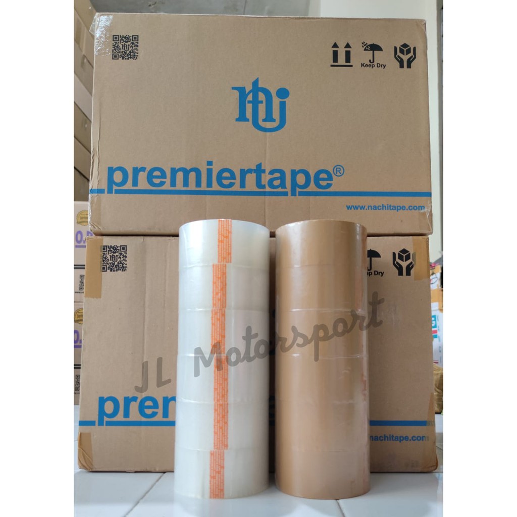 

Nachitape lakban Premier / tape / lakban 48mm x 100 yard isi 1 Dus