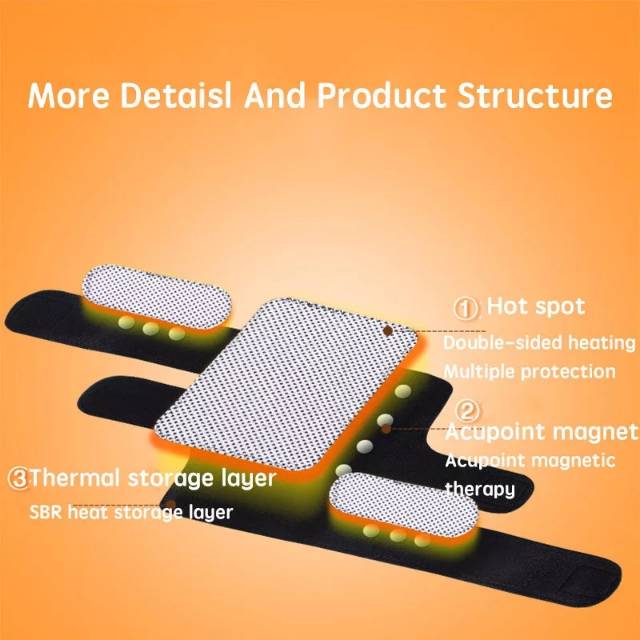 Tipe2 Terapi Lutut Tourmaline Selfheating Hot Magnetic Knee Pad Terapi Pemanas Dengkul Knee Support