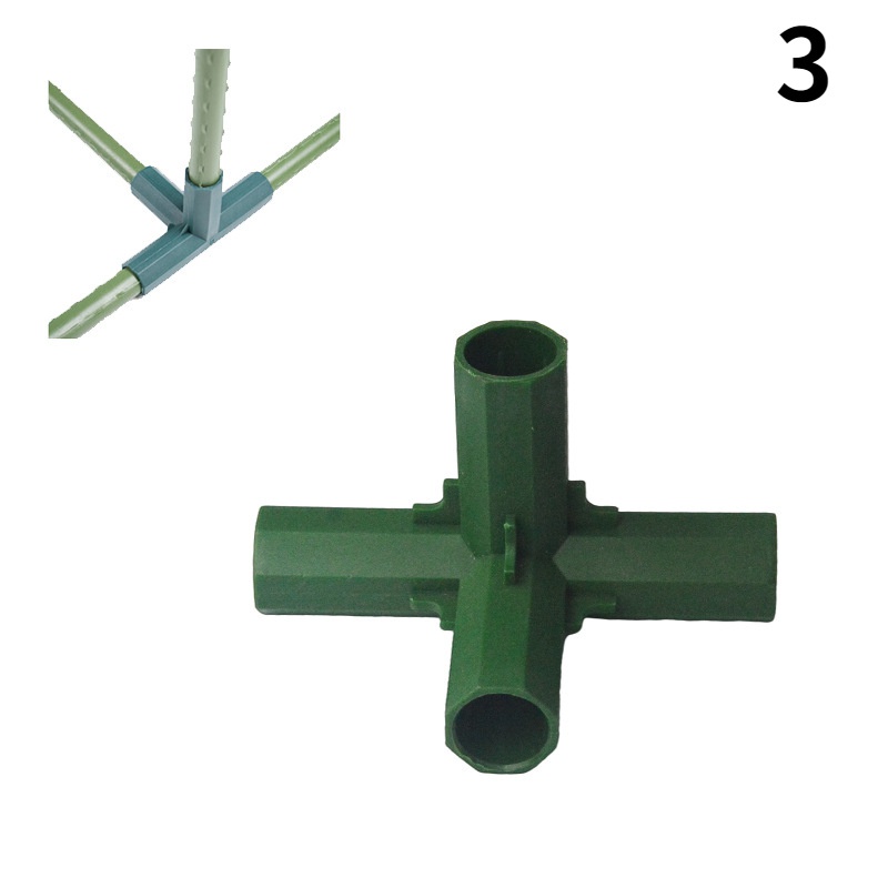 4 Pcs Adaptor Konektor Bingkai Rumah Kaca Bahan Plastik Warna Hijau Ukuran 16mm Untuk Taman