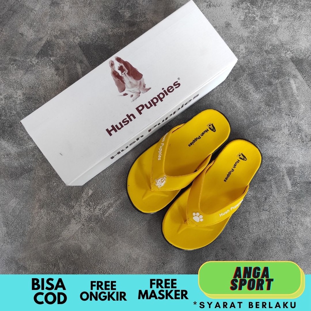 SANDAL JEPIT ANAK PEREMPUAN HUSH PUPPIES KUNING SENDAL ANAK LAKI LAKI CASUAL DISTRO KEREN PREMIUM