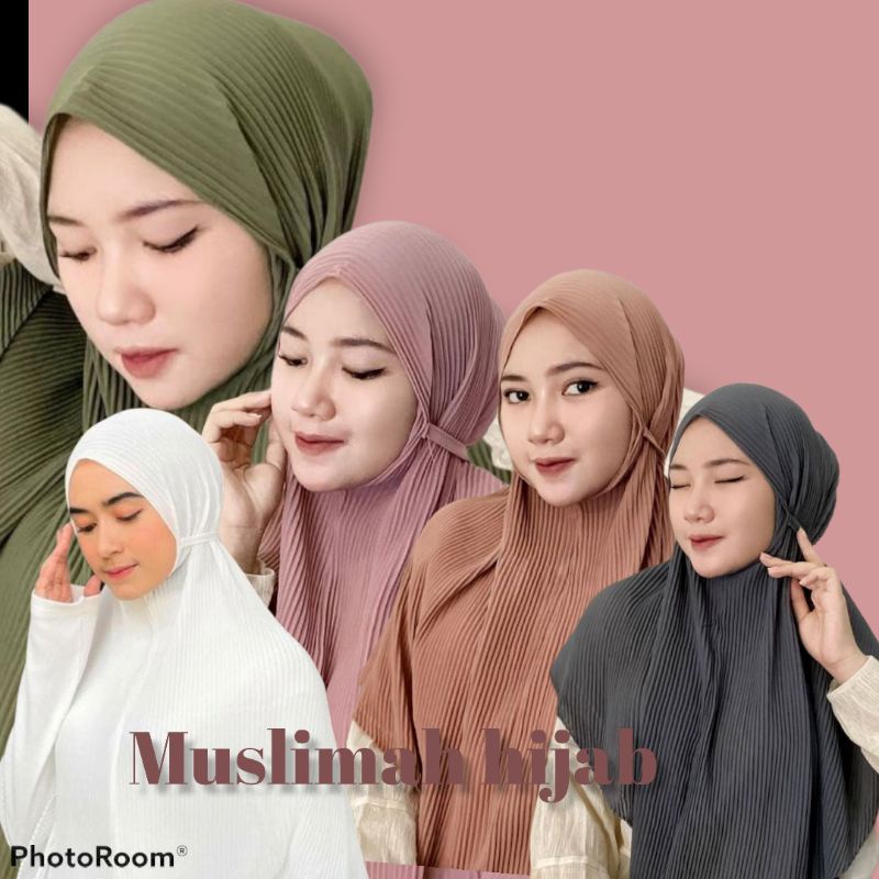 BERGO PLISKET FULL DIAMON / BERGO MARYAM/ kKERUDUNG BERGO TALI INSTAN