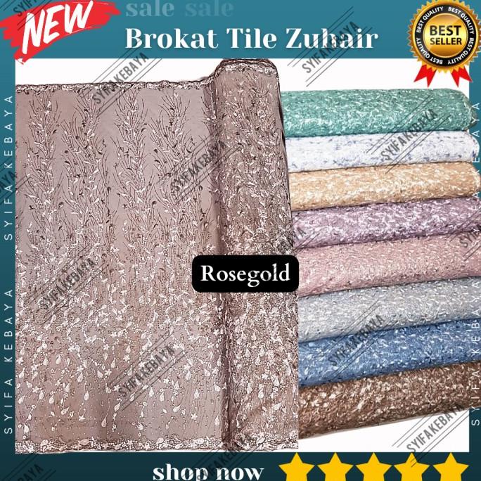 KAIN TILE RAMBAT IMPORT BROKAT BORDIR. BAHAN KEBAYA DRESS BRUKAT