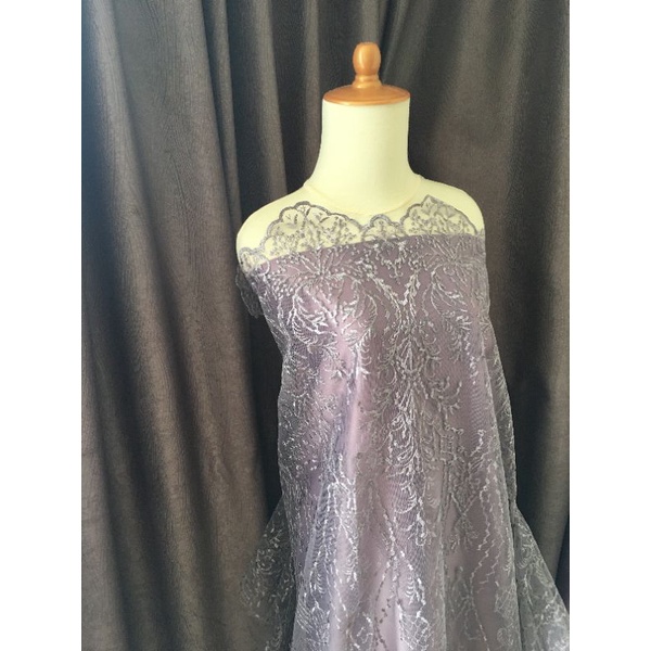 Bahan Kebaya Premium Brokat Tile Bordir Aphrodite Design by sapto Warna Taro