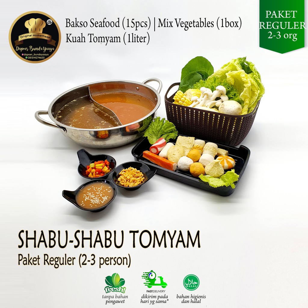 

Paket Shabu Shabu Kuah Tomyam untuk 2-3 orang (Halal Food)