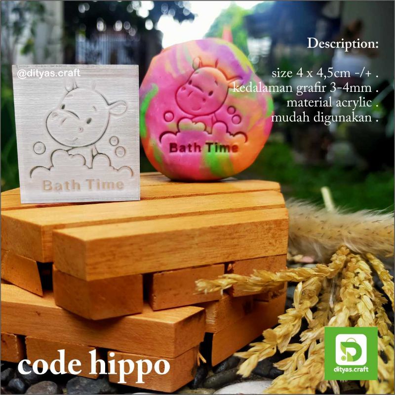 

soap stamp / stempel sabun / code hippo