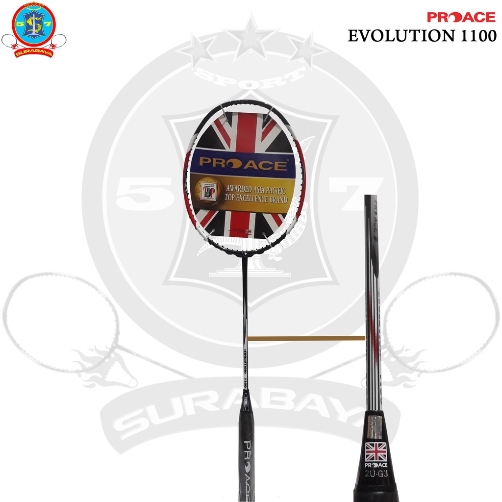 Raket Badminton Original Pro Ace Evolution 1100 Bonus Komplit