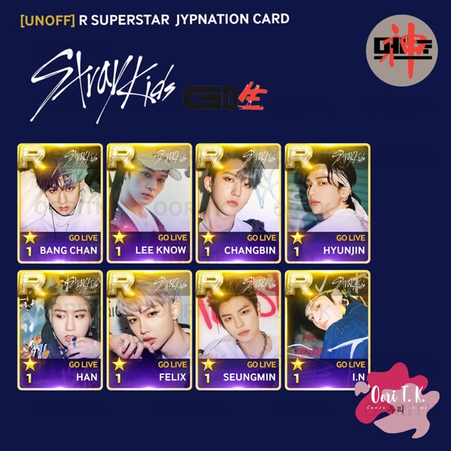 (MIN PEMBELIAN 3Pcs - MIX) [UNOFF] R CARD SUPERSTAR JYPNation STRAYKIDS “Go Live” PHOTOCARD PC BANGC