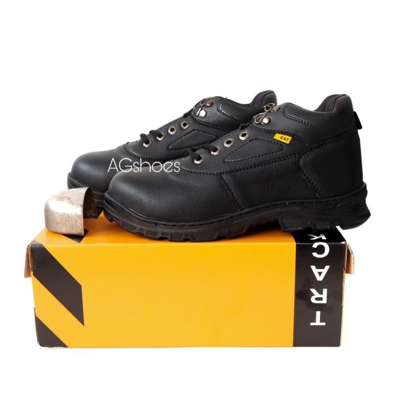 Sepatu Boot Pria Ujung Besi Kerja Lapangan Proyek Safety Anti Slip Safety Shoes Semi Boot