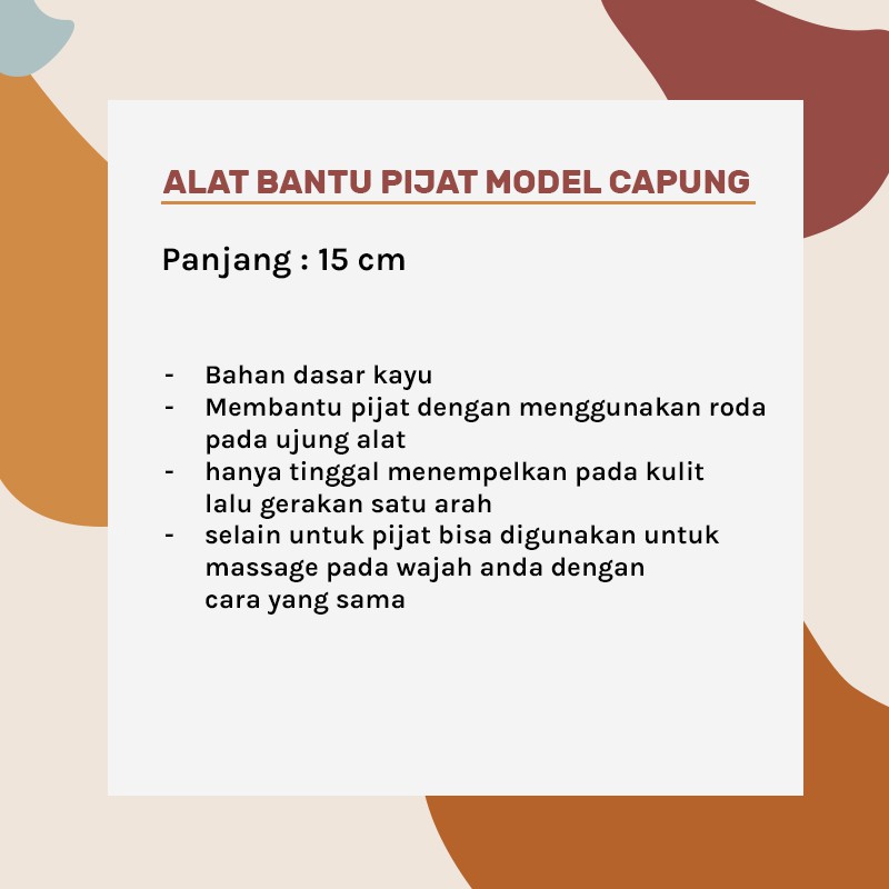 ALAT PIJAT KAYU RODA JEPIT UNTUK LENGAN DAN JARI TANGAN