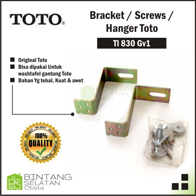 BRACKET TOTO SCREWS TOTO TL 830 GV1 HANGER TOTO