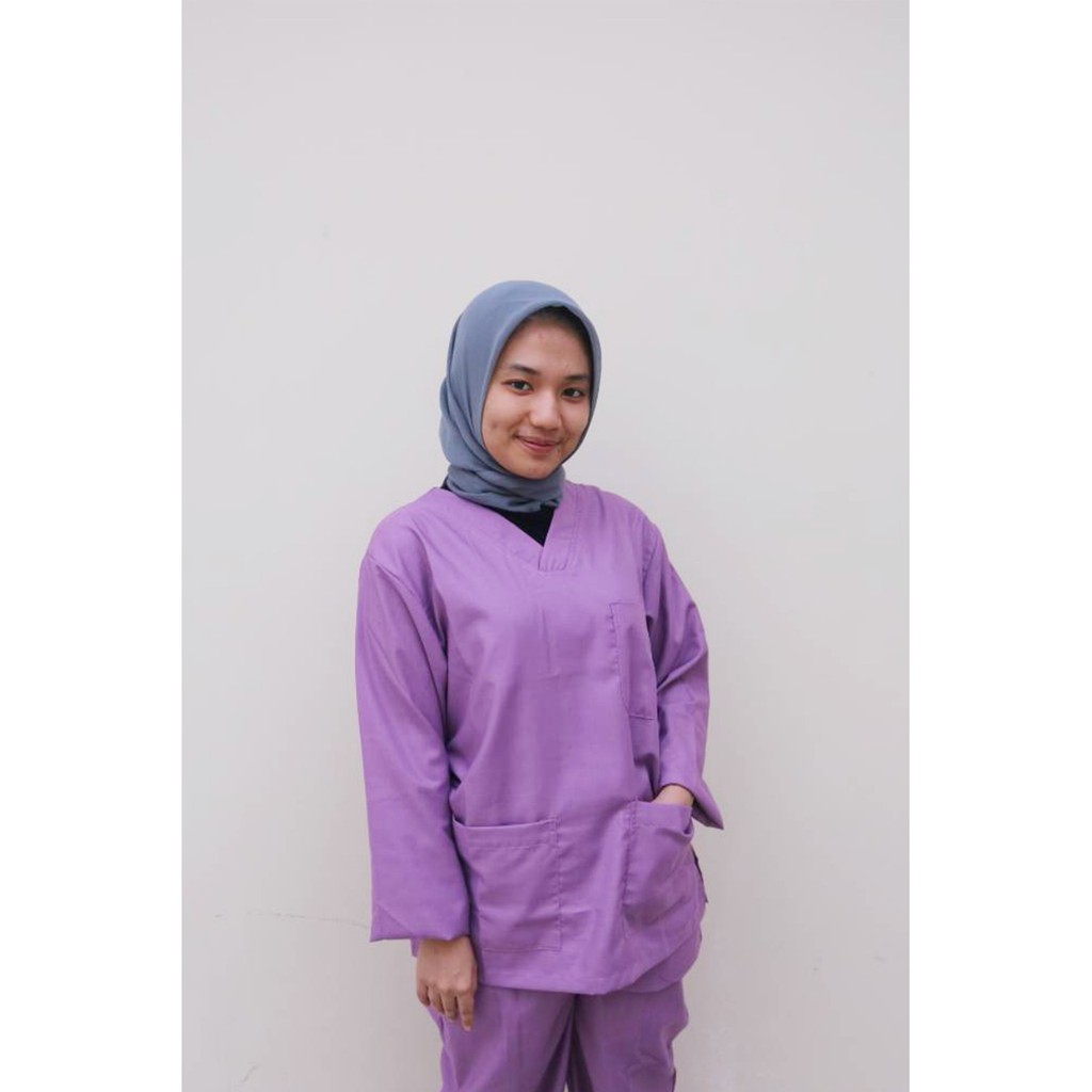 Jual Baju Jaga Baju Ok Baju Dokter Baju Perawat Dwar Scrubs Plum