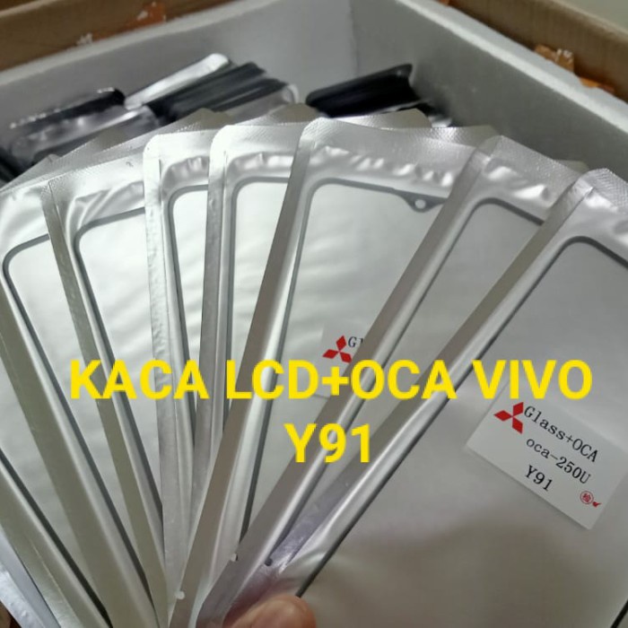 VIVO Y91 ORIGINAL 100% - Kaca Lcd Kaca Depan Lcd Touchscreen Layar Sentuh Gorila Glass + Plus Oca Vi
