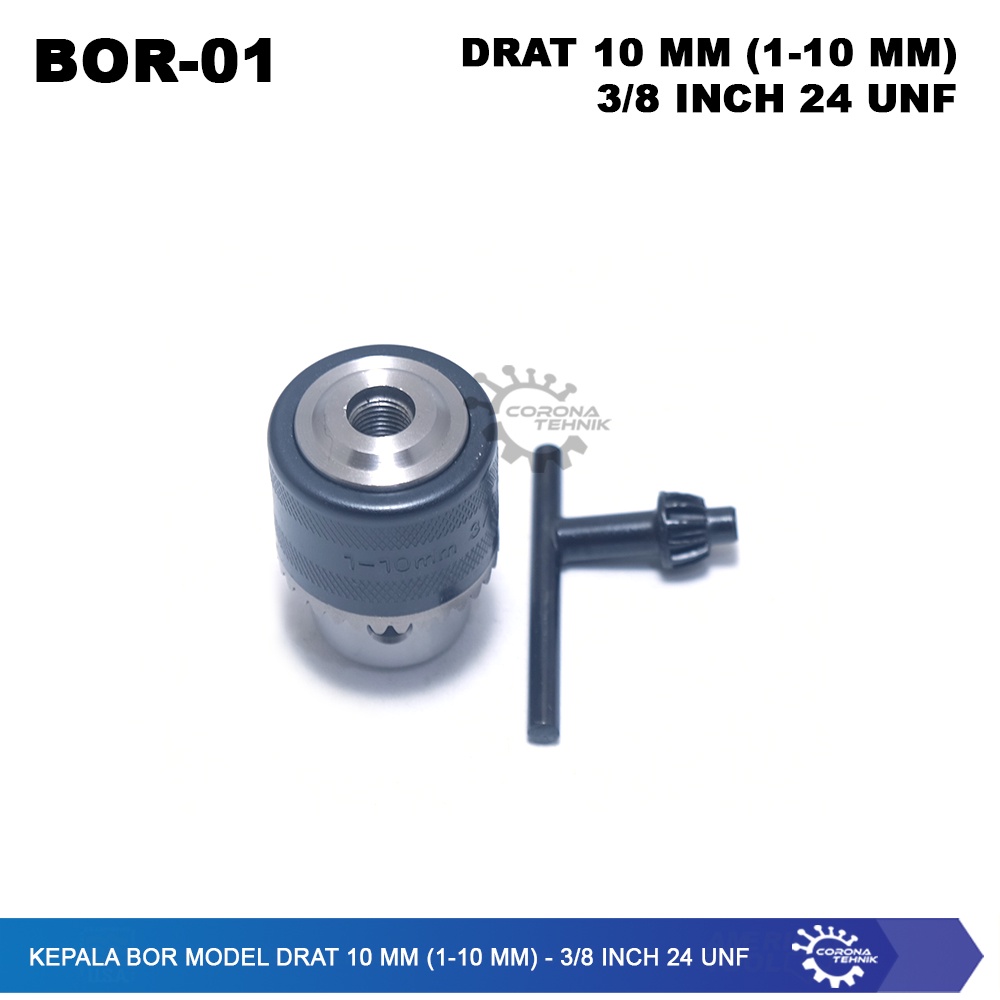 24 UNF - Kepala Bor Model DRAT 10 mm (1-10 mm) - 3/8 Inch