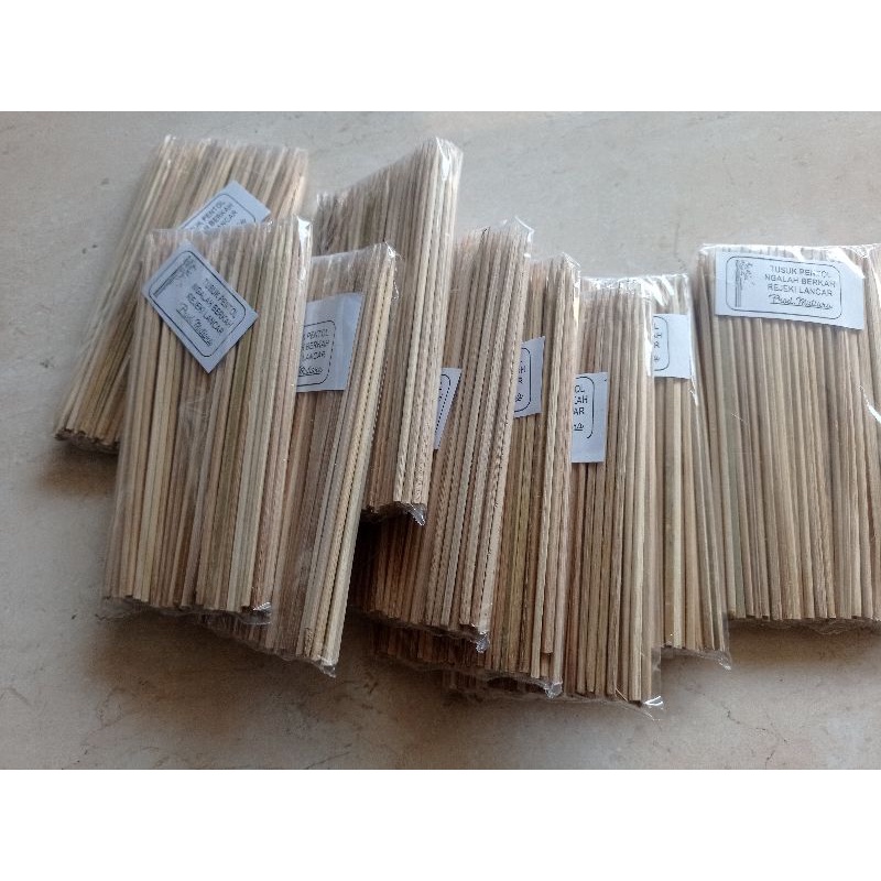 TUSUK SATE PENTOL/CIMOL/CILOR PREMIUM  15CM BERAT 100 gram