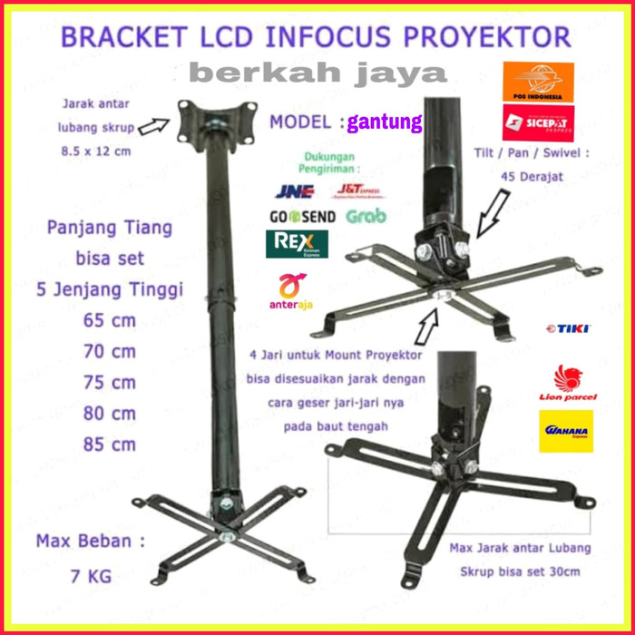 

Tygse70 Bracket Breket Proyektor Projektor Infokus Led Lcd Gantung As71S0D