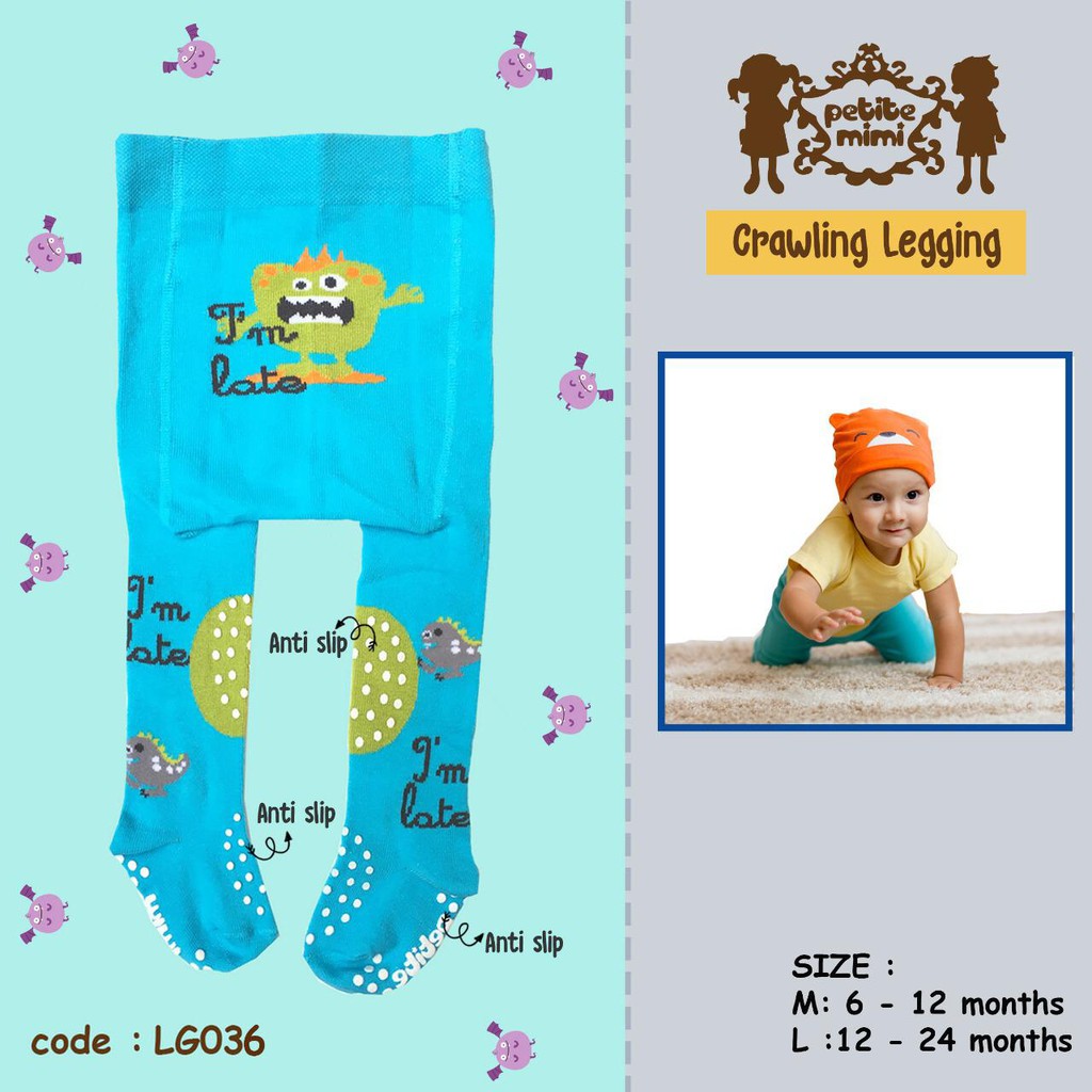 Legging Crawling Petite Mimi Boy And Girl Size M Dan L bahan lembut CBKS