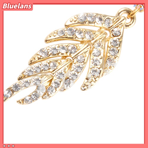 Cincin Tindik Pusar Bentuk Daun Aksen Berlian Imitasi Untuk Wanita