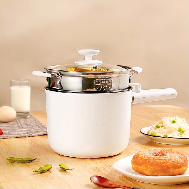 Pans Panci Listrik Hot Pot Electric Multi Cooker Non-stick 1.5L with Steamer