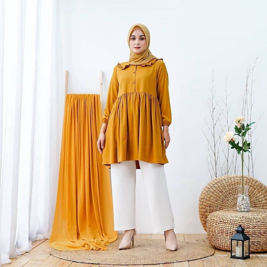 Fresia Tunik - Ukuran S M L XL XXL 3XL 4XL/5L  - Tunik Jumbo - Tunik Big Size - Atasan Wanita Jumbo