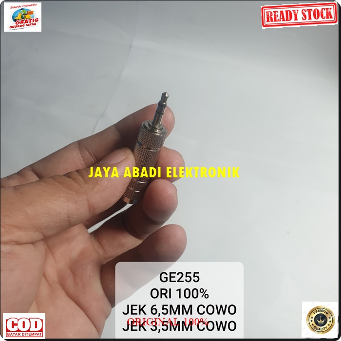 G255 JACK 6.5 KE 3.5 MM BAHAN BESI ADAPTER SAMBUNGAN SPLITER AUDIO SOUND SUARA CONVERTER KONEKTOR MULTIFUNGSI MALE EXTENSION PENYAMBUNG HEADSET HEADPHONE FEMALE AUX DVD MALE AMPLI PRAKTIS DAN MUDAH DIGUNAKAN HARGA TERJANGKAU