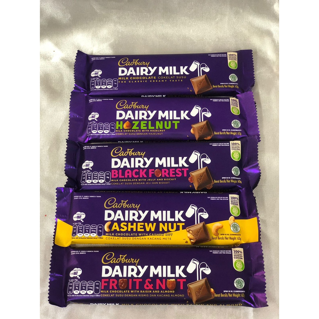 

Cokelat Cadbury Dairy Milk 65 gr Semua Rasa