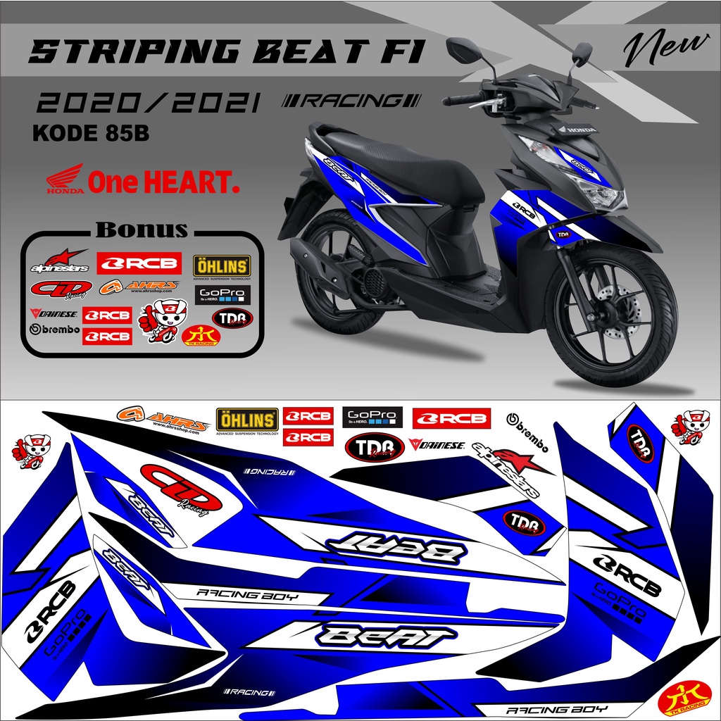 Stiker Variasi Beat New Striping Beat kode 85